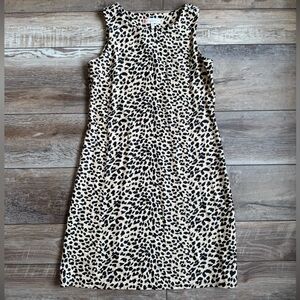 Jude Connally Animal Print Sleeveless Shift Dress Size M